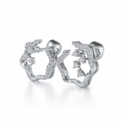 Excentrique Silver Studs - White Gold - Image 3