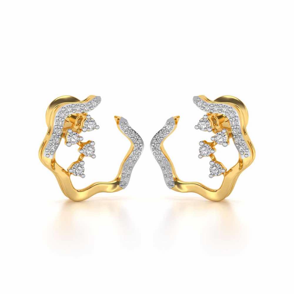 Excentrique Silver Studs - Yellow Gold - Image 1