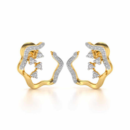 Excentrique Silver Studs - Yellow Gold - Image 1