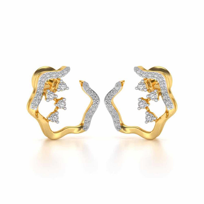 Excentrique Silver Studs - Yellow Gold - Image 1