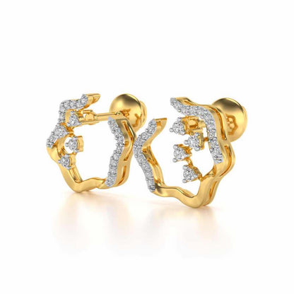 Excentrique Silver Studs - Yellow Gold - Image 3