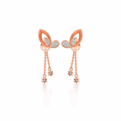 Exclusivement Silver Danglers - Rose Gold - Image 1