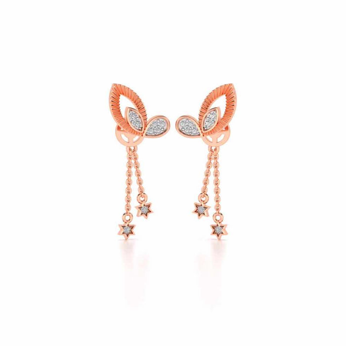 Exclusivement Silver Danglers - Rose Gold - Image 1