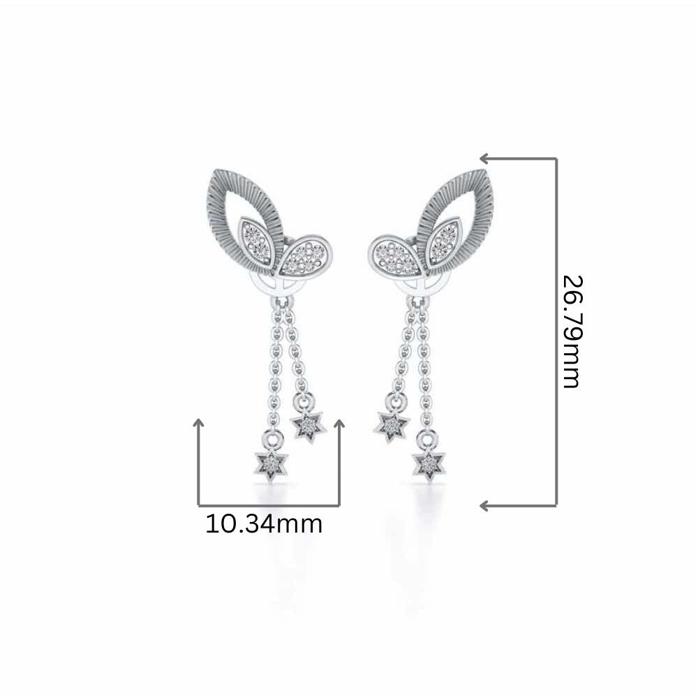 Exclusivement Silver Danglers - White Gold - Image 2