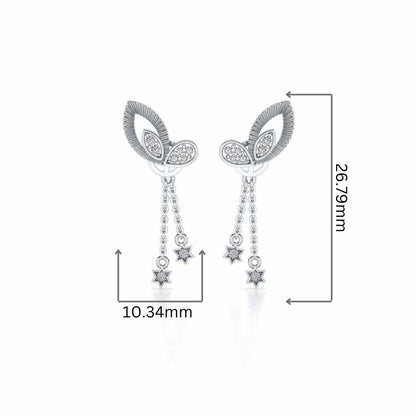 Exclusivement Silver Danglers - White Gold - Image 2