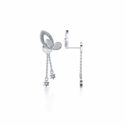 Exclusivement Silver Danglers - White Gold - Image 4