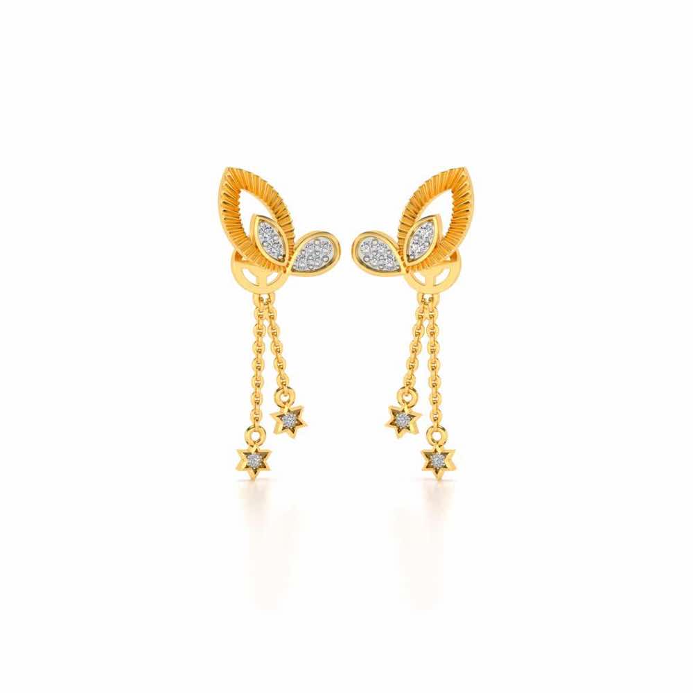 Exclusivement Silver Danglers - Yellow Gold - Image 1