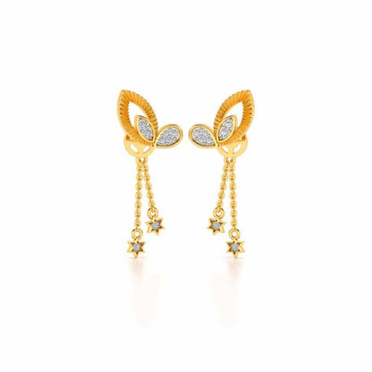 Exclusivement Silver Danglers - Yellow Gold - Image 1