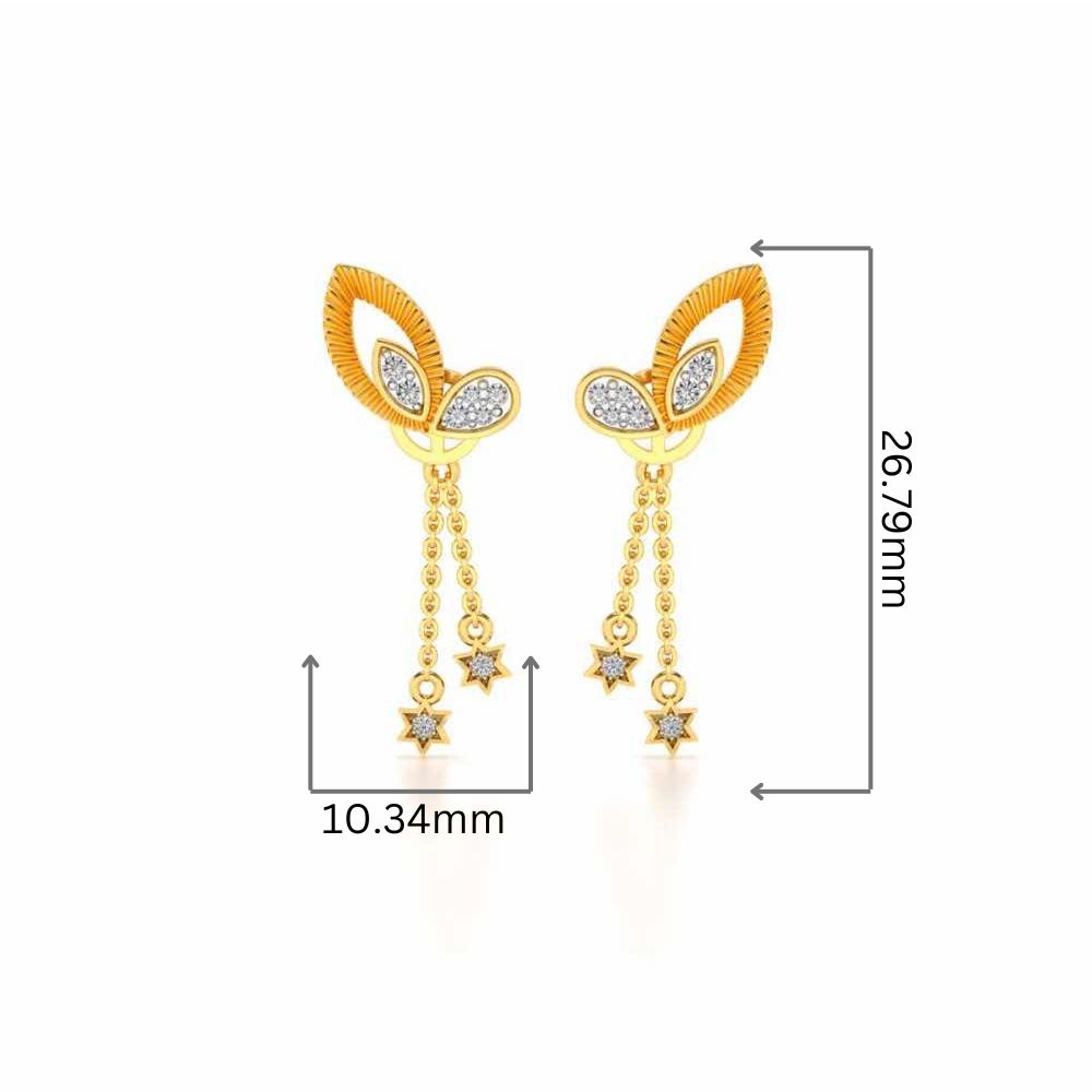 Exclusivement Silver Danglers - Yellow Gold - Image 2