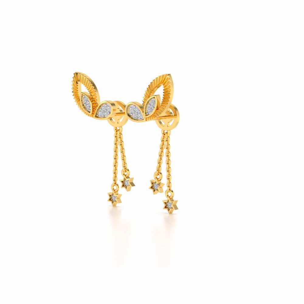 Exclusivement Silver Danglers - Yellow Gold - Image 3