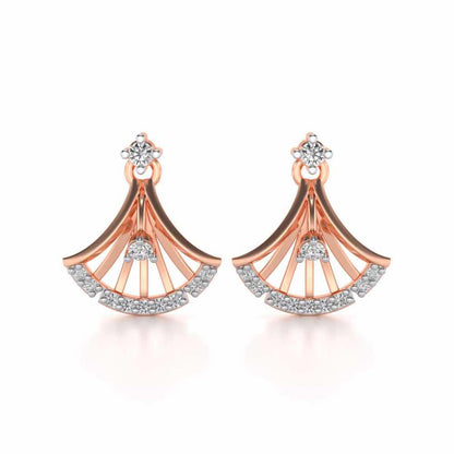 Expanse Silver Earrings - Rose Gold - Image 1