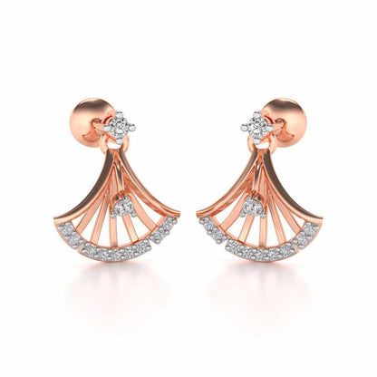 Expanse Silver Earrings - Rose Gold - Image 2