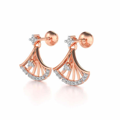 Expanse Silver Earrings - Rose Gold - Image 3