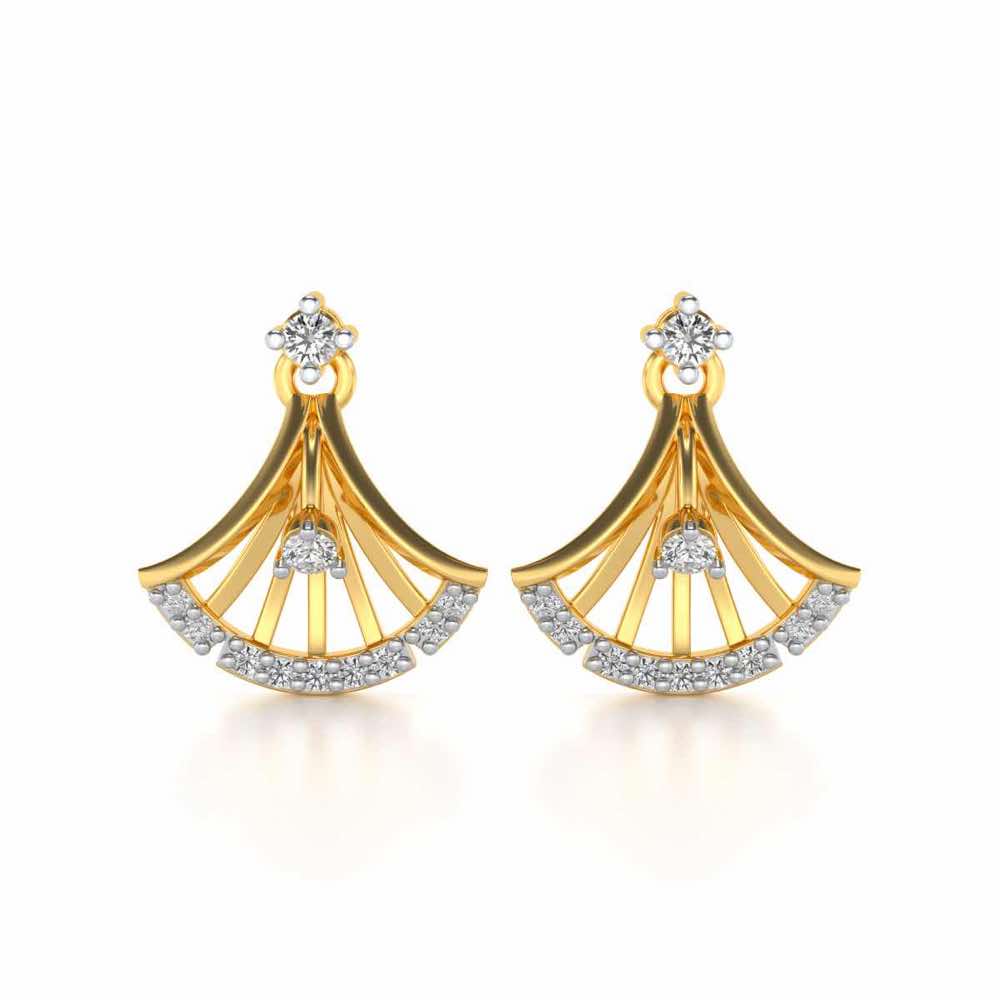 Expanse Silver Earrings - Yellow Gold - Image 1