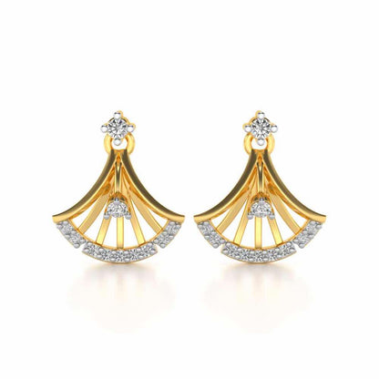Expanse Silver Earrings - Yellow Gold - Image 1