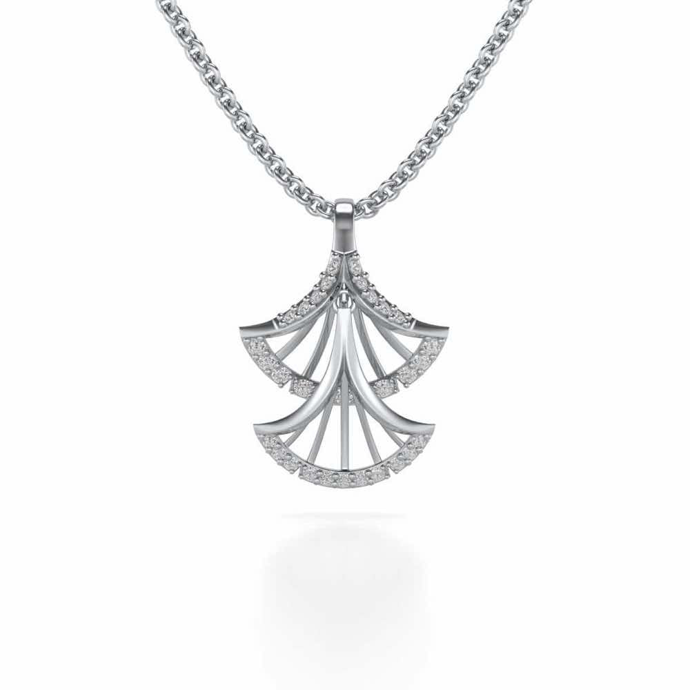 Expanse Silver Pendant - White Gold - Image 1
