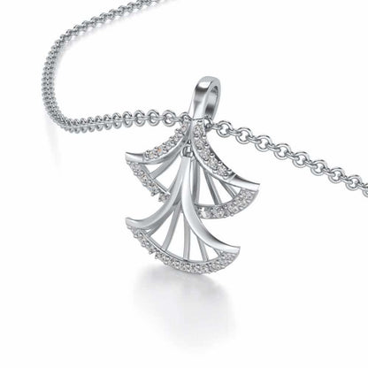 Expanse Silver Pendant - White Gold - Image 2