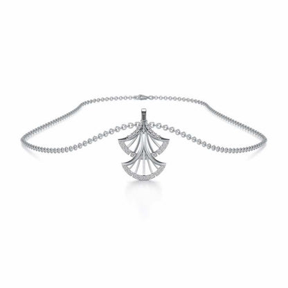Expanse Silver Pendant - White Gold - Image 3