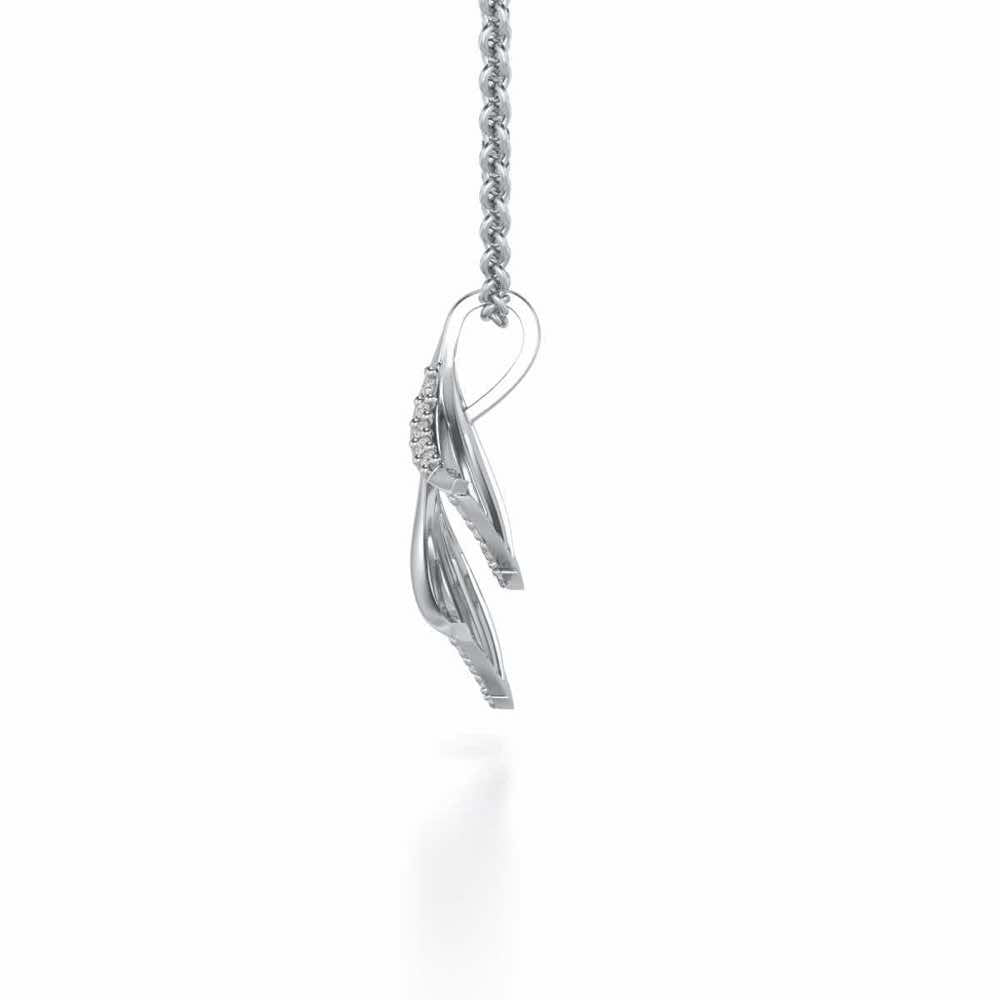 Expanse Silver Pendant - White Gold - Image 4