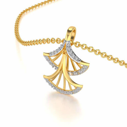 Expanse Silver Pendant - Yellow Gold - Image 2