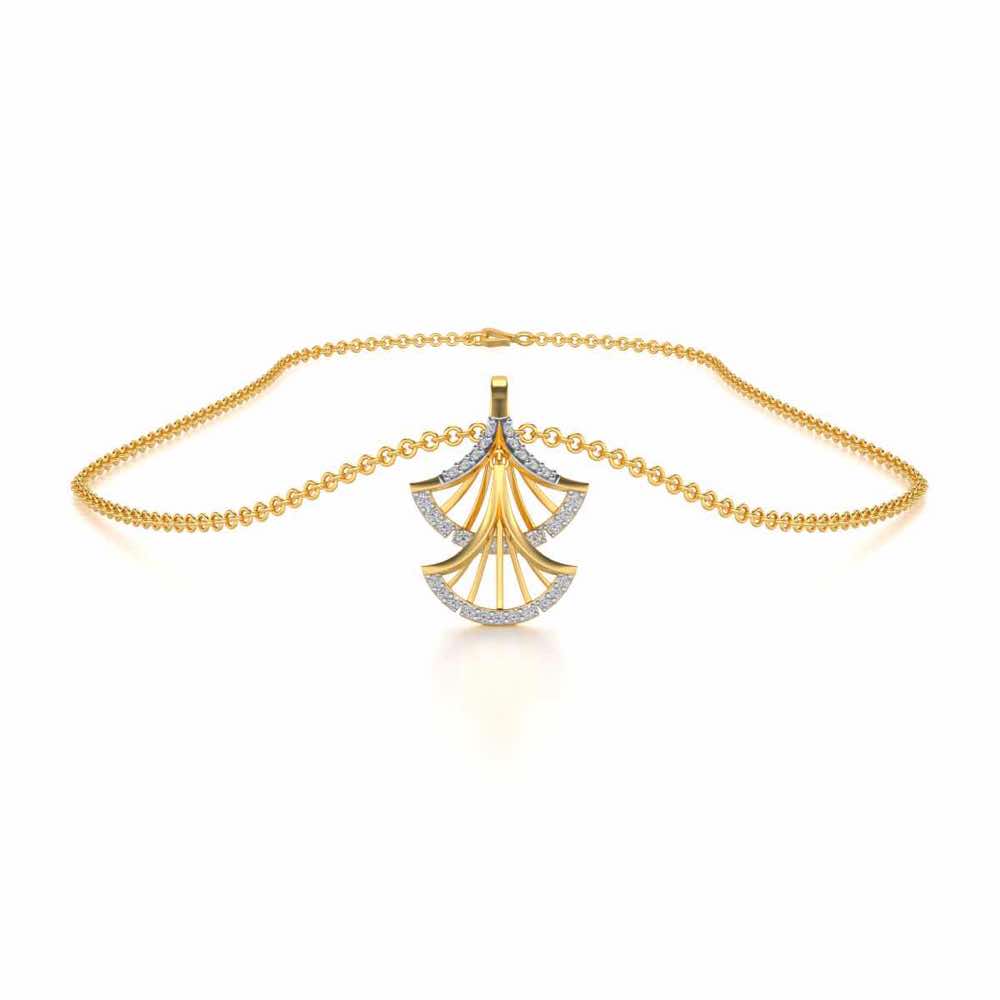 Expanse Silver Pendant - Yellow Gold - Image 3