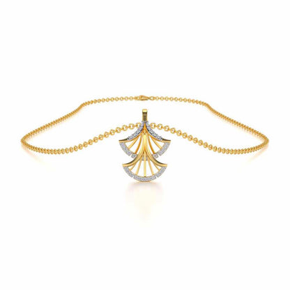 Expanse Silver Pendant - Yellow Gold - Image 3