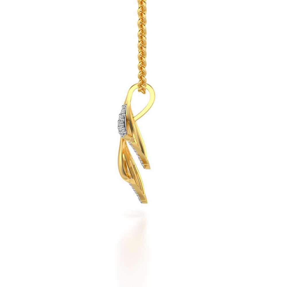 Expanse Silver Pendant - Yellow Gold - Image 4