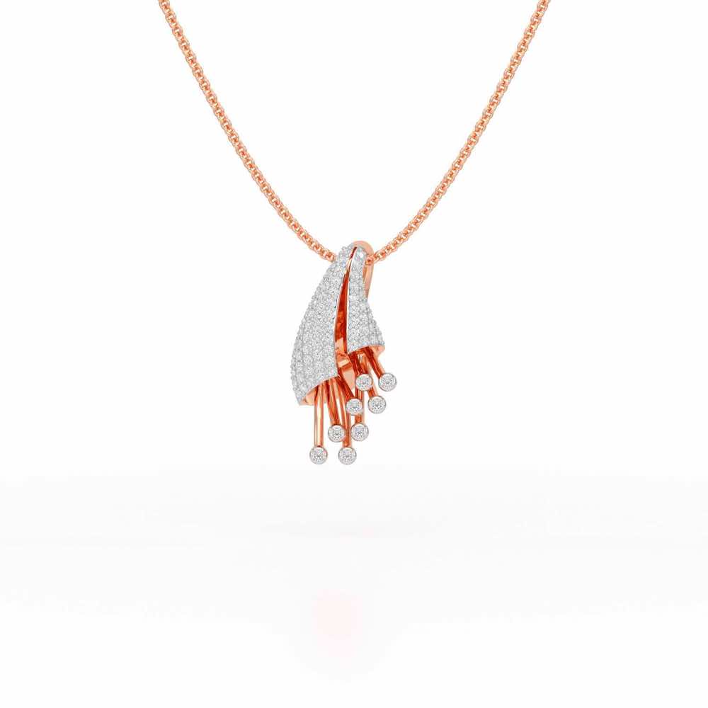 Exquisite Desire Silver Pendant - Rose Gold - Image 1