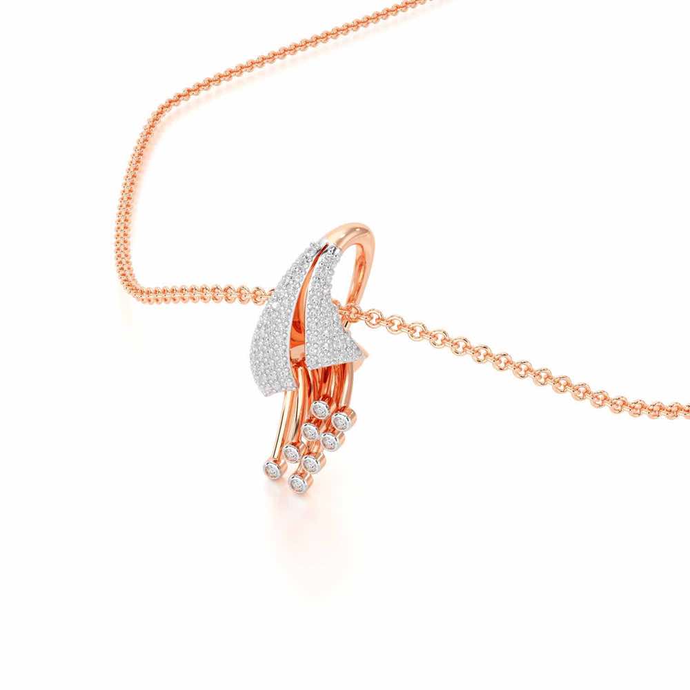 Exquisite Desire Silver Pendant - Rose Gold - Image 2