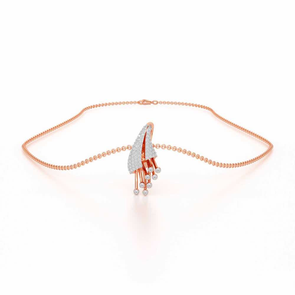 Exquisite Desire Silver Pendant - Rose Gold - Image 3