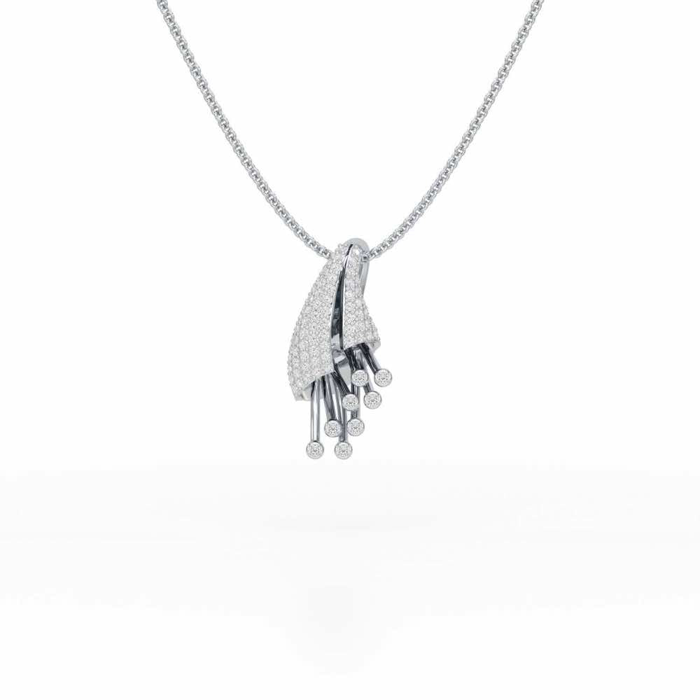 Exquisite Desire Silver Pendant - White Gold - Image 1