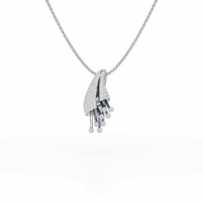 Exquisite Desire Silver Pendant - White Gold - Image 1