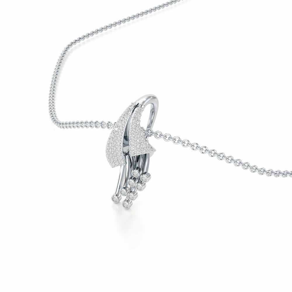 Exquisite Desire Silver Pendant - White Gold - Image 2