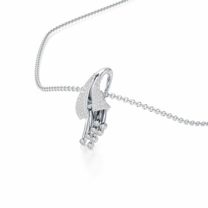 Exquisite Desire Silver Pendant - White Gold - Image 2