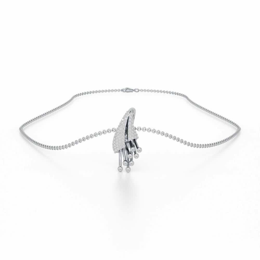 Exquisite Desire Silver Pendant - White Gold - Image 3