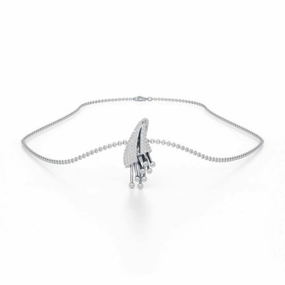 Exquisite Desire Silver Pendant - White Gold - Image 3