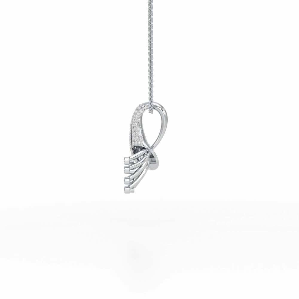 Exquisite Desire Silver Pendant - White Gold - Image 4