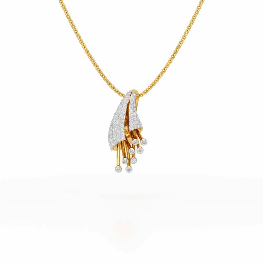 Exquisite Desire Silver Pendant - Yellow Gold - Image 1