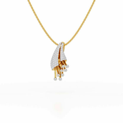 Exquisite Desire Silver Pendant - Yellow Gold - Image 1