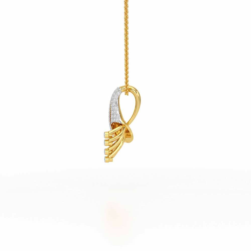 Exquisite Desire Silver Pendant - Yellow Gold - Image 4