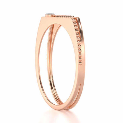 Exquisite Embrace Silver Ring - Rose Gold - Image 3