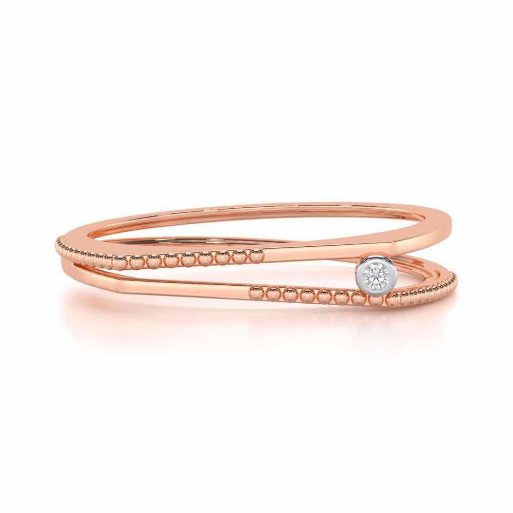 Exquisite Embrace Silver Ring - Rose Gold - Image 4