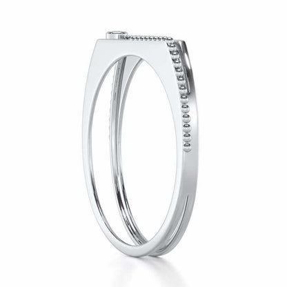 Exquisite Embrace Silver Ring - White Gold - Image 3