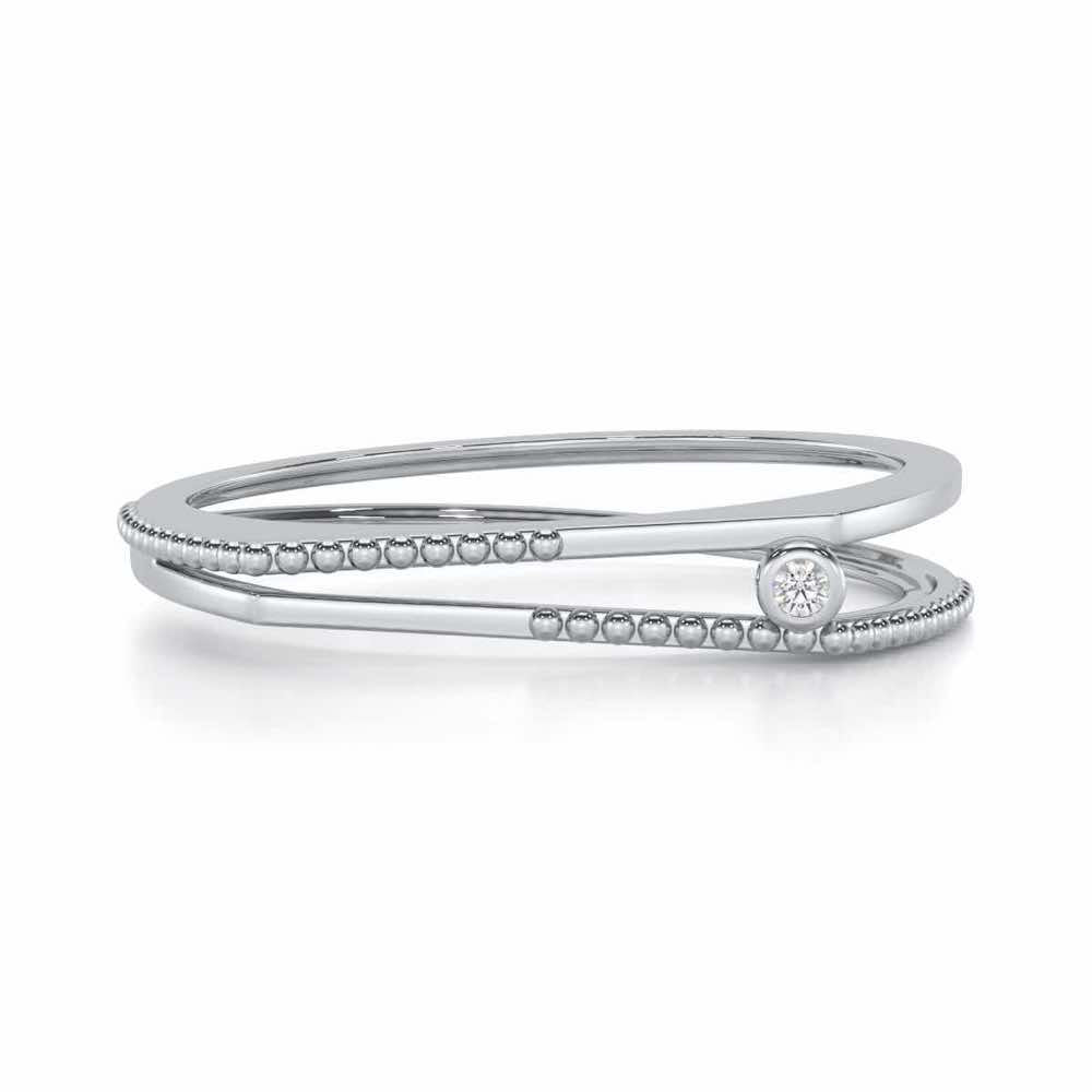Exquisite Embrace Silver Ring - White Gold - Image 4