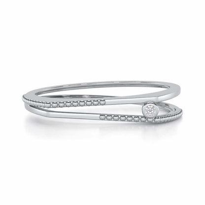 Exquisite Embrace Silver Ring - White Gold - Image 4