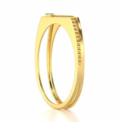 Exquisite Embrace Silver Ring - Yellow Gold - Image 3