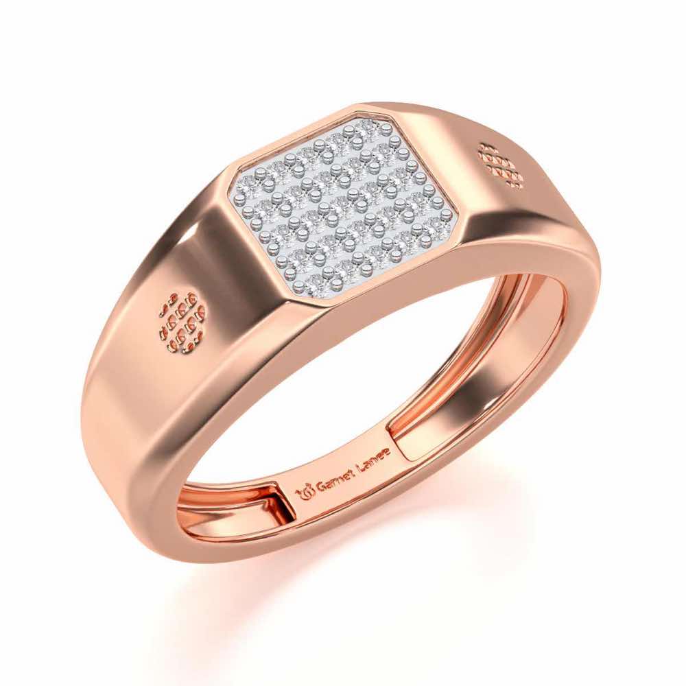 Extravagant Silver Ring For Men - Rose Gold - Image 1