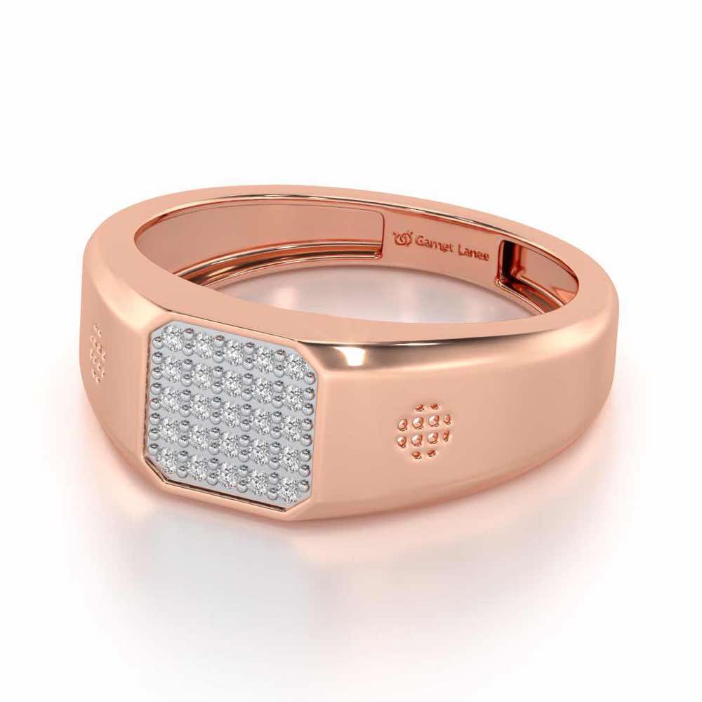 Extravagant Silver Ring For Men - Rose Gold - Image 2