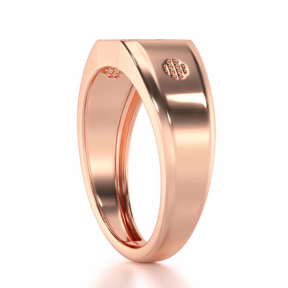 Extravagant Silver Ring For Men - Rose Gold - Image 3