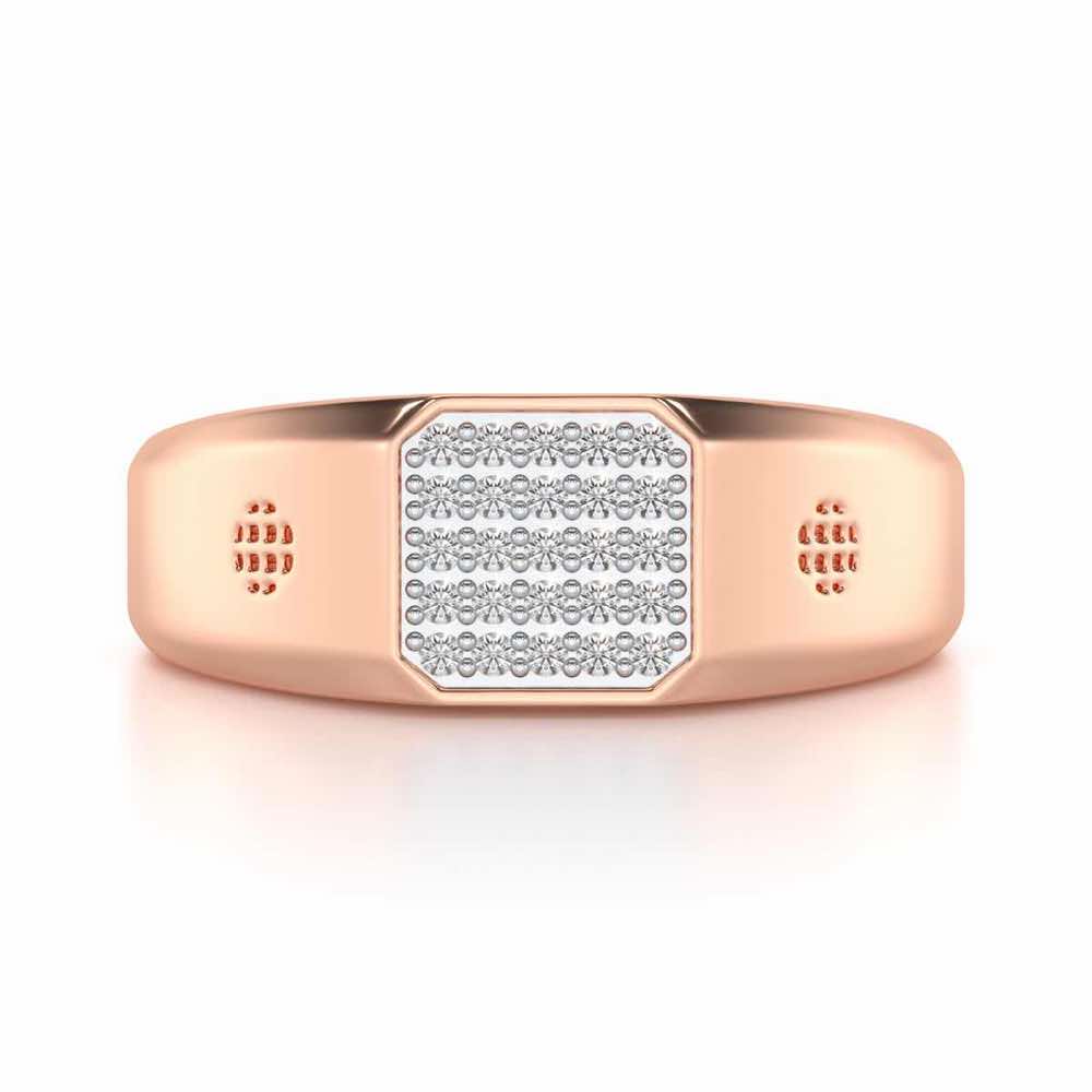 Extravagant Silver Ring For Men - Rose Gold - Image 4